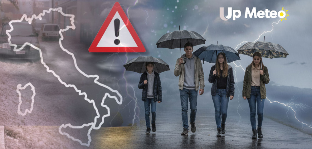 Maltempo in arrivo su tutto il Sud. Piogge e temporali anche in Puglia