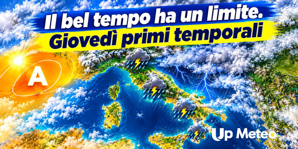 Il bel tempo ha i giorni contati: giovedì arrivano i primi temporali