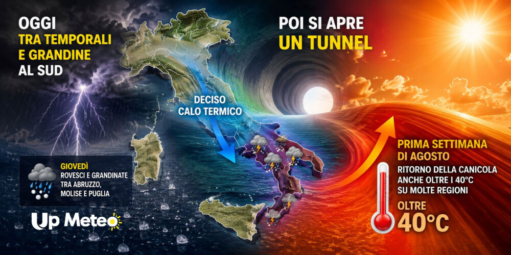 Nuovi temporali tra giovedì e venerdì: possibili fenomeni intensi con grandine