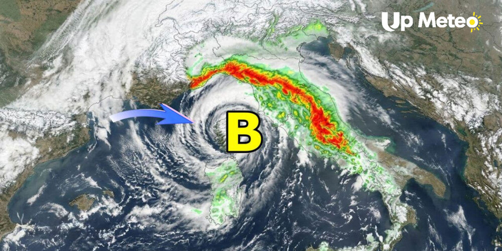 Breve pausa seguita dall’arrivo di un nuovo ciclone da venerdì 23 sull’Italia, con piogge, vento e neve a quote basse.