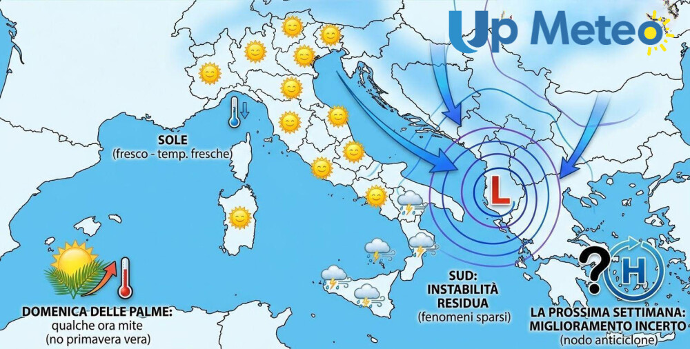 Fine marzo gelida: irruzione artica e neve a bassa quota, Pasqua incerta