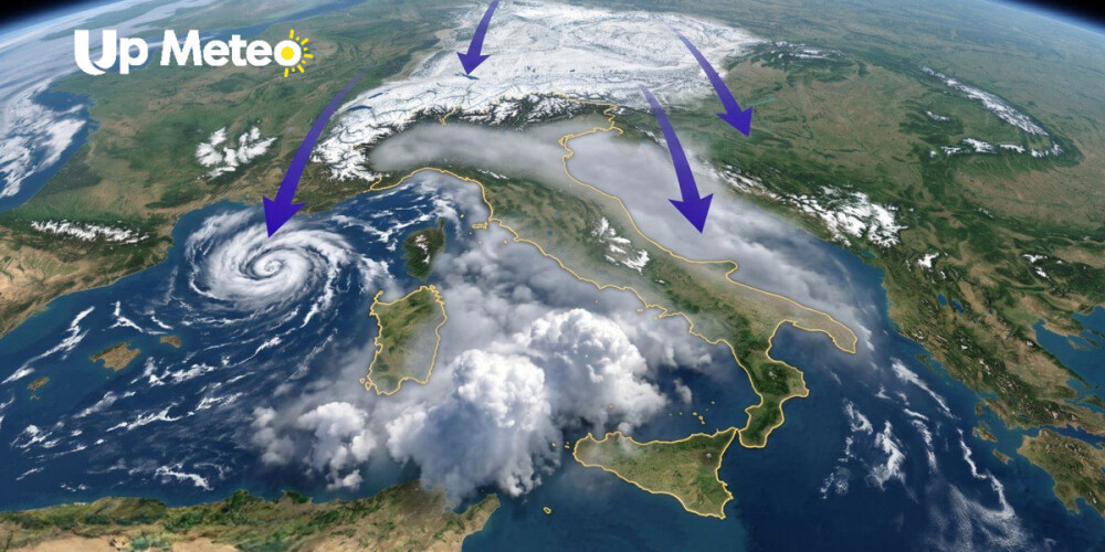 Ancora freddo sull’Italia: neve alpina e maltempo esteso da Nord a Sud