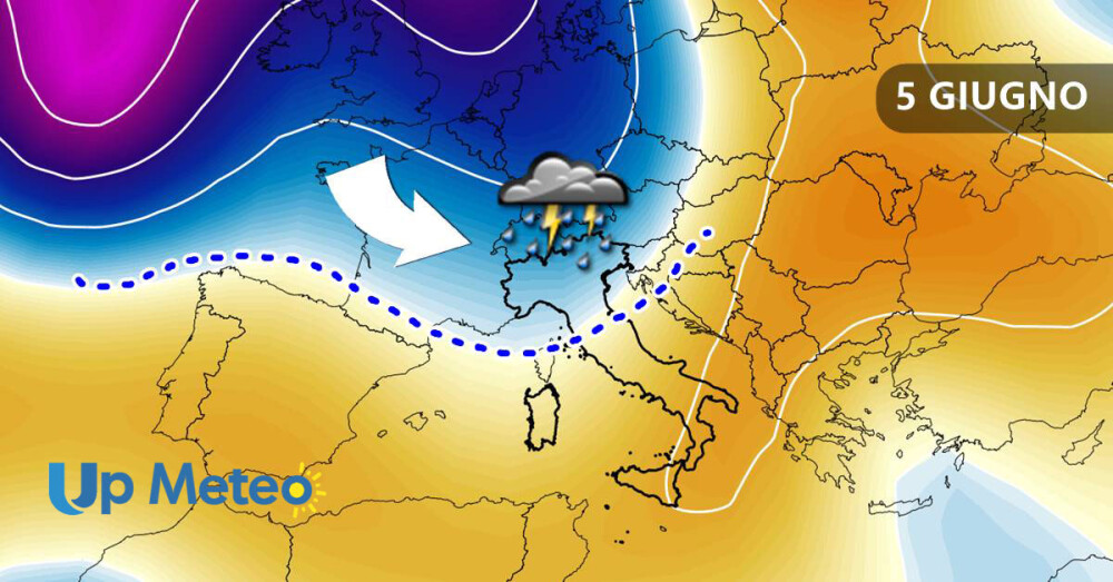 Da Venerdi nuova perturbazione in arrivo con piogge e temporali: ecco tutte le regioni a rischio