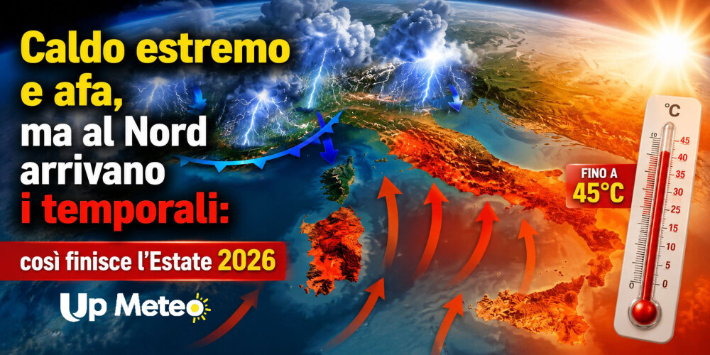 Caldo estremo e afa, ma al Nord arrivano i temporali: così finisce l’Estate 2026