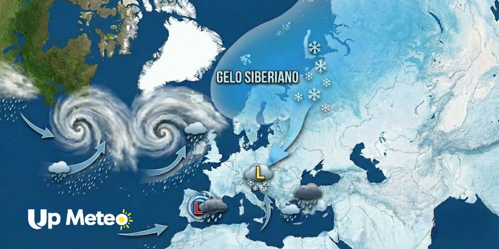 Successione di perturbazioni con forte maltempo e rischio gelo