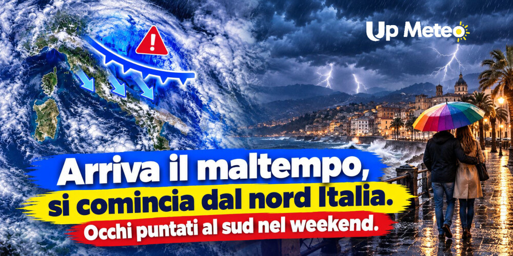 Piogge e temporali nel weekend: sabato 19 la giornata peggiore al Sud