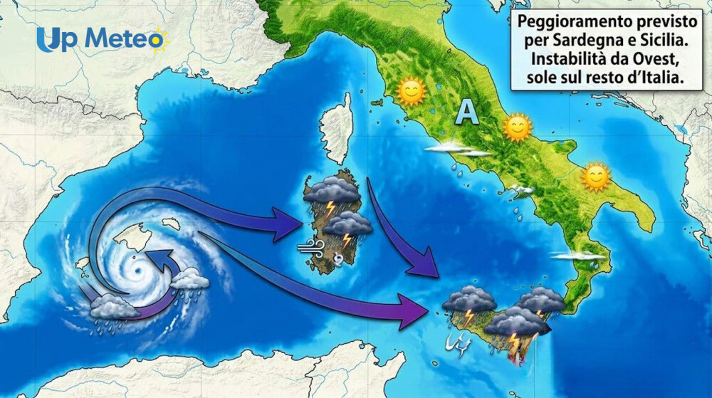 Meteo, sfida tra anticiclone e vortice mediterraneo: gli effetti nel fine settimana