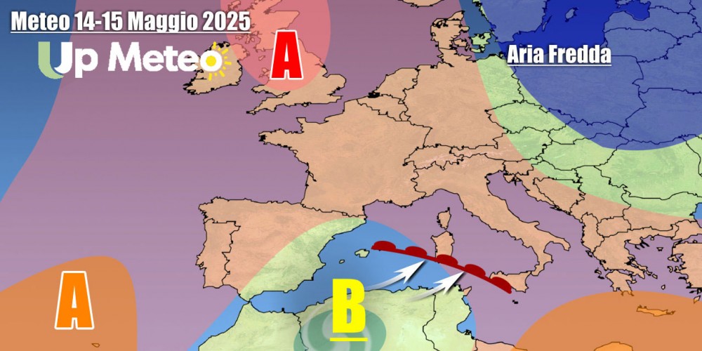 In arrivo una fase di forte maltempo con piogge intense, venti tempestosi e mareggiate lungo le coste.