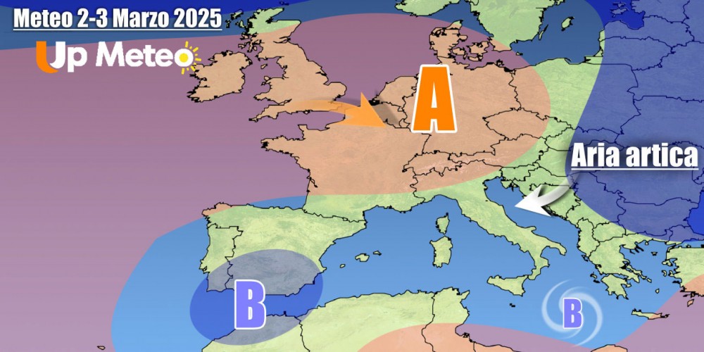 Instabilità dapprima al Centro-Nord e poi sulle Adriatiche con temperature in calo, poi torna l’Anticiclone