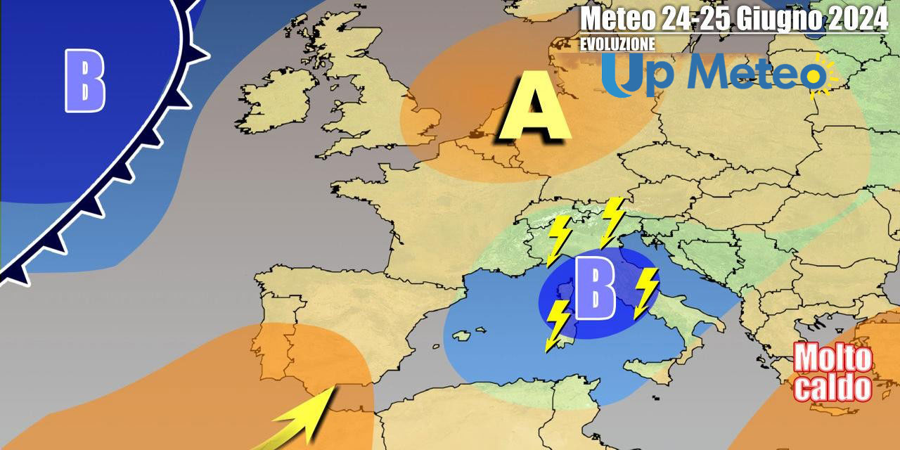 Nucleo d’aria fresca nord-atlantica insisterà i primi giorni della settimana con marcata instabilità su mezza Italia