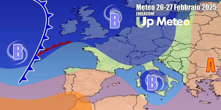 Avvio settimana con qualche pioggia, poi peggioramento più incisivo da Mercoledì 26 con calo termico