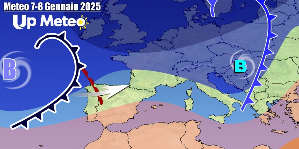 Pioggia e neve, poi un’altra perturbazione in settimana con al seguito un impulso d’aria fredda artica