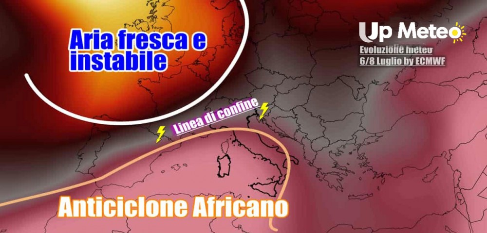 Nuovo peggioramento delle condizioni del tempo: venerdi 30 giugno mezza Italia con la pioggia, alto rischio di violenti temporali con grandine e raffiche di vento