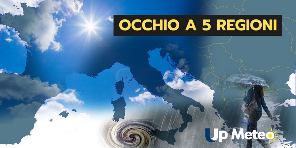 Dal 14 al 17 ottobre, 5 Regioni nel mirino del maltempo